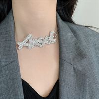 Fashion New Style Diamond Letter Necklace main image 6