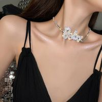 Fashion New Style Diamond Letter Necklace main image 5