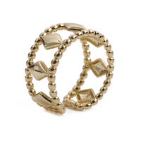 Wholesale Fashion Hollow Rhombus Beads Ring main image 2