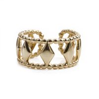 Wholesale Fashion Hollow Rhombus Beads Ring main image 6