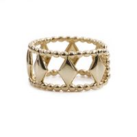 Wholesale Fashion Hollow Rhombus Beads Ring main image 5