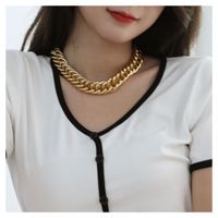 Fashion Geometric Metal Chain Alloy Bracelet Necklace Set main image 3