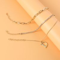 Fashion Letter D Multi-layer Sexy Alloy Anklet Wholesale main image 4