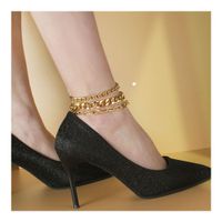 Simple Geometric Multi-layer Chain Sexy Alloy Anklet Wholesale main image 1