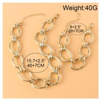 Fashion Cross Chain Single Layer Necklace Bracelet Set main image 6