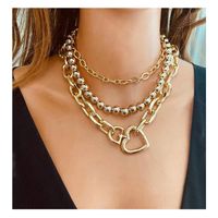 Retro Alloy Round Bead Chain Trendy Necklace main image 1