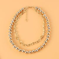 Retro Alloy Round Bead Chain Trendy Necklace main image 3