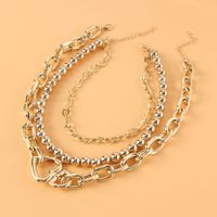 Retro Alloy Round Bead Chain Trendy Necklace main image 4