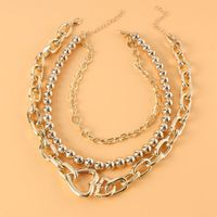 Retro Alloy Round Bead Chain Trendy Necklace main image 5