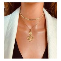 Fashion Snake-shaped Double-layer Alloy Necklace Wholesale main image 1