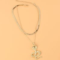 Fashion Snake-shaped Double-layer Alloy Necklace Wholesale main image 5