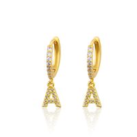 Fashion Letter Copper Inlaid Zircon Earrings Wholesale main image 6