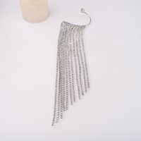 Fashion Wing Alloy Diamond Long Tassel Earrings main image 3