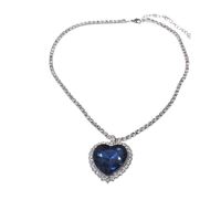Korea New Fashion Trendy Diamond Sea Heart Necklace main image 6