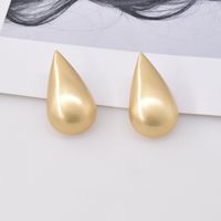 Wholesale Retro Metal Frosted Drop-shaped Earrings main image 2