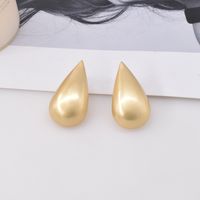 Wholesale Retro Metal Frosted Drop-shaped Earrings main image 3