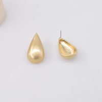 Wholesale Retro Metal Frosted Drop-shaped Earrings main image 5