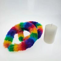 Fashion Rainbow Color Plush Hair Band Wholesale main image 5