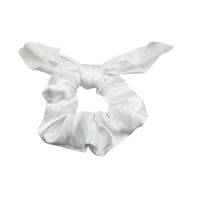 New Fashion Simple Style Solid Color Pure White Satin Knotted Hair Scrunchies main image 6