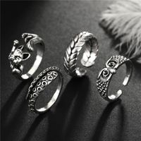 Retro Owl Octopus Foot Kitten Animal Ring main image 2