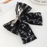 Fashion Lace Bow Metal Spring Black Hair Clip Wholesale main image 4