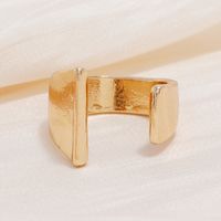 French Retro Simple Opening Letter I Alloy Ring main image 1