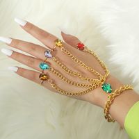 Fashion Diamond Gem Ring Bracelet Wholesale main image 1
