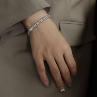 Bracelet En Cuivre Zircon Diamant Géométrique À La Mode sku image 1