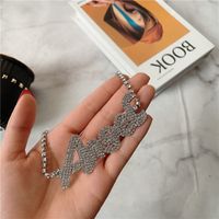 Fashion New Style Diamond Letter Necklace sku image 2