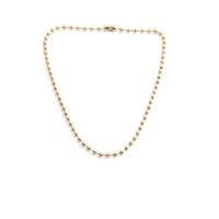 Fashion Simple Golden Round Copper Bead Necklace Bracelet Set sku image 2