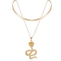Fashion Snake-shaped Double-layer Alloy Necklace Wholesale sku image 1