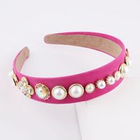 New Baroque Diamond-studded Pearl Headband sku image 2