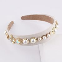 New Baroque Diamond-studded Pearl Headband sku image 3