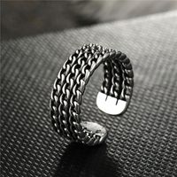 Fashion Geometric Bow Smooth Hollow Metal Ring sku image 2