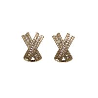 Fashion Letter X Earrings Copper Zircon Earrings Wholesale main image 6