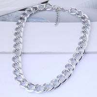 Fashion Simple Metal Chain Smooth Short Necklace main image 4