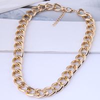 Fashion Simple Metal Chain Smooth Short Necklace main image 5