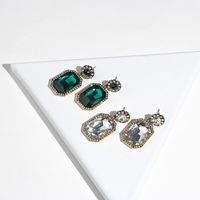 Fashion Diamond Water Drop Alloy Earrings Wholesale main image 5