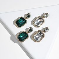 Fashion Diamond Water Drop Alloy Earrings Wholesale main image 6