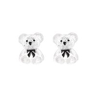 Korean Transparent Bear Resin Earrings Wholesale main image 6