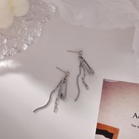 Fashion Pin Chain Tassel Alloy Earrings Wholesale main image 3
