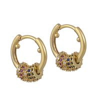 Fashion Geometric Copper Micro-inlaid Zircon Earrings main image 6