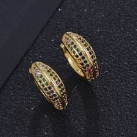 Wholesale Fashion Color Zirconium Geometric Earrings main image 4