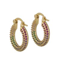 Vente En Gros Boucles D&#39;oreilles Géométriques En Or Véritable Plaqué Cuivre main image 6