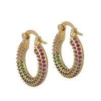 Wholesale Fashion Copper-plated Real Gold Geometric Earrings main image 6