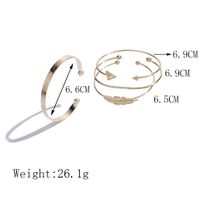 Bracelet En Alliage De Motif Géométrique De Diamant De Ligne De Feuille De Mode En Gros main image 6