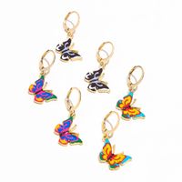 Fashion Multicolor Butterfly Alloy Earrings Wholesale main image 3