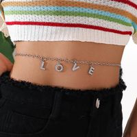 Fashion New Simple Style Letter Alloy Waist Chain main image 4