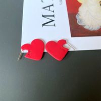 Retro Square Round Polka Dot Heart-shape Irregular Alloy Earrings Wholesale main image 4