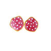 Retro Square Round Polka Dot Heart-shape Irregular Alloy Earrings Wholesale main image 3